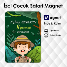 İzci Çocuk Temalı Safarili Magnet