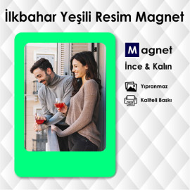 İlkbahar Yeşili Fotolu Magnet