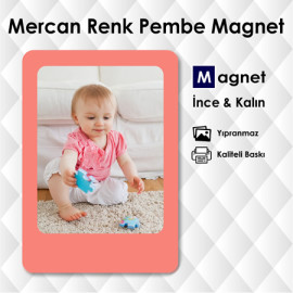 Mercan Rengi Pembe Buzdolabı Süsleri Magnet